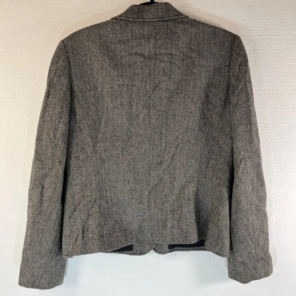 Gerry Weber Womens Herringbone Tweed Blazer Size 8‎ Embroidered Detail